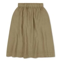 Linen Midi Skirt | Khaki -American Vintage Shop unnamed file 2352