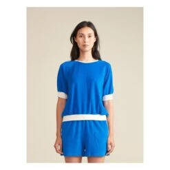 Bellerose Chila Terry Sweater - Women’s Collection | Blue -American Vintage Shop unnamed file 272