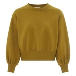 Boxy Organic Fleece Sweatshirt | Golden Brown