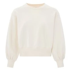 Boxy Organic Fleece Sweatshirt | Off White