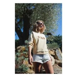 Marine Organic Cotton Sweatshirt - Women’s Collection | Cream -American Vintage Shop unnamed file 347