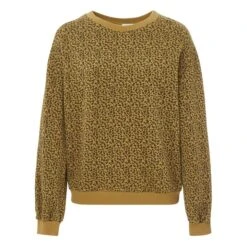 Nautical Organic Cotton Leopard Print Sweater - Women’s Collection | Caramel