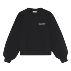 Ganni Isoli Software Organic Cotton Sweatshirt | Black