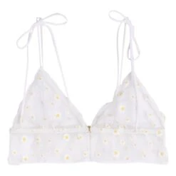 ICONE Juliette Embroidered Bra | White