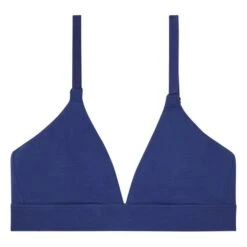 Organic Cotton Triangle Bra | Sea Blue