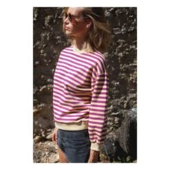 Nautical Organic Cotton Striped Sweater - Women’s Collection | Fuchsia 7 Nautical Organic Cotton Striped Sweater - Women’s Collection | Fuchsia -American Vintage Shop unnamed file 49
