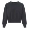 Boxy Organic Fleece Sweatshirt | Black