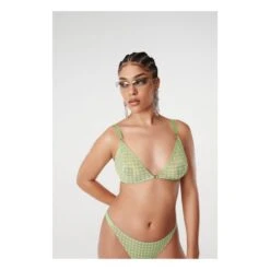 ICONE Miro Gingham Bra | Green -American Vintage Shop unnamed file 589
