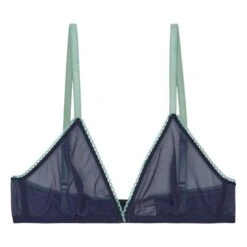 Momoni Amethist Soft Tulle Bra | Blue