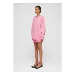 Oversized Organic Cotton Sweatshirt | Pink -American Vintage Shop unnamed file 79
