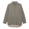 ANINE BING Sloan Stripes Overshirt | Black