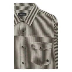 ANINE BING Sloan Stripes Overshirt | Black 7 ANINE BING Sloan Stripes Overshirt | Black -American Vintage Shop unnamed file 846