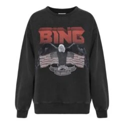 ANINE BING Vintage Bing Sweatshirt | Black
