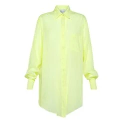 FORTE_FORTE Silk And Cotton Voile Oversize Shirt | Fluorescent Yellow