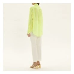 FORTE_FORTE Silk And Cotton Voile Oversize Shirt | Fluorescent Yellow -American Vintage Shop unnamed file 906