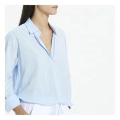 Beau Cotton Poplin Shirt | Blue -American Vintage Shop unnamed file 925