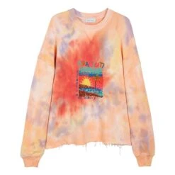 Anacapa Tie And Dye Organic Cotton Sweatshirt | Peach