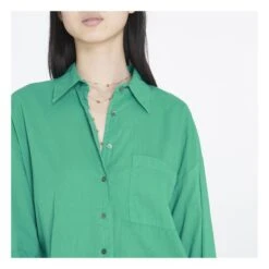 Sydney Cotton Poplin Shirt | Green -American Vintage Shop unnamed file 961