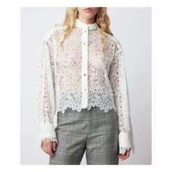 Cleo Guipures Shirt | White -American Vintage Shop unnamed file 968