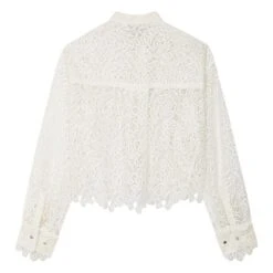 Cleo Guipures Shirt | White -American Vintage Shop unnamed file 971