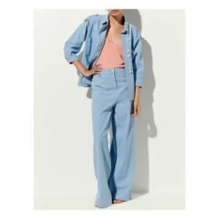 James Cotton And Linen Shirt | Light Blue -American Vintage Shop unnamed file 980