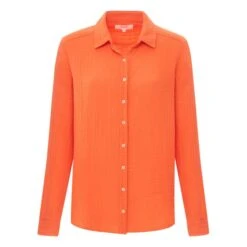 Scout Cotton Muslin Shirt | Orange